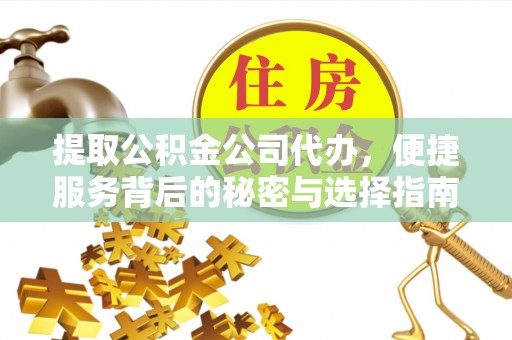 金华提取公积金公司代办，便捷服务背后的秘密与选择指南