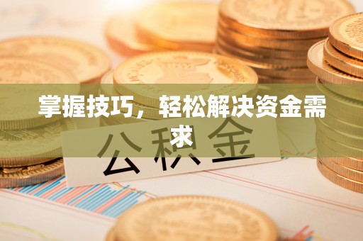 金华掌握技巧，轻松解决资金需求