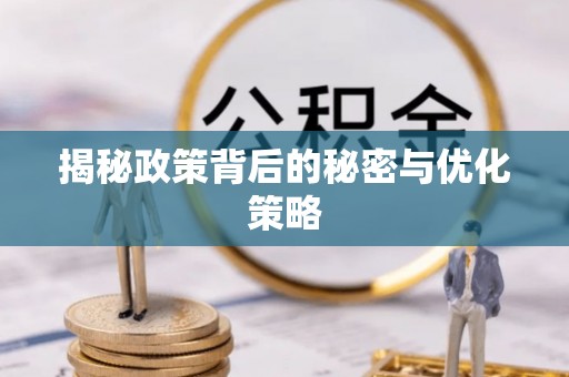 金华揭秘政策背后的秘密与优化策略
