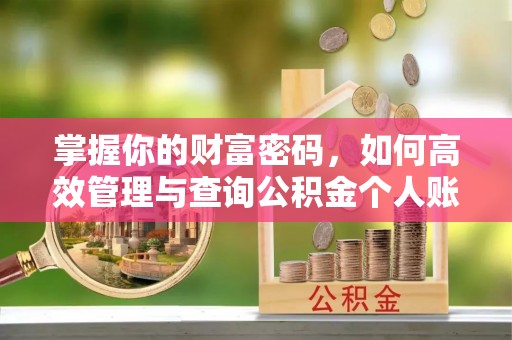 金华掌握你的财富密码，如何高效管理与查询公积金个人账户信息