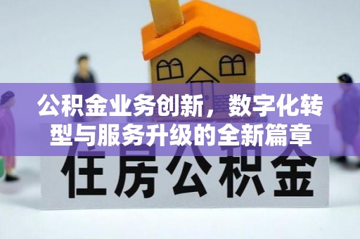 金华公积金业务创新，数字化转型与服务升级的全新篇章