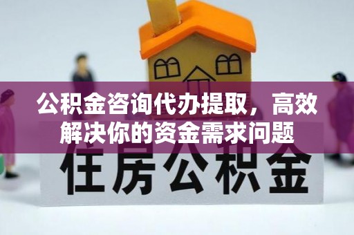 金华公积金咨询代办提取，高效解决你的资金需求问题