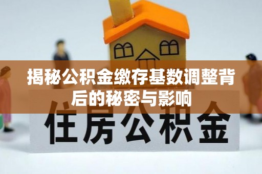 金华揭秘公积金缴存基数调整背后的秘密与影响