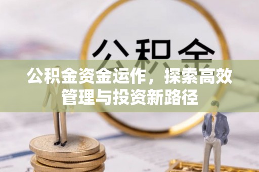 金华公积金资金运作，探索高效管理与投资新路径