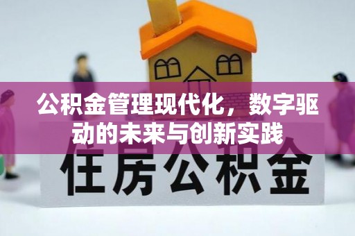 金华公积金管理现代化，数字驱动的未来与创新实践